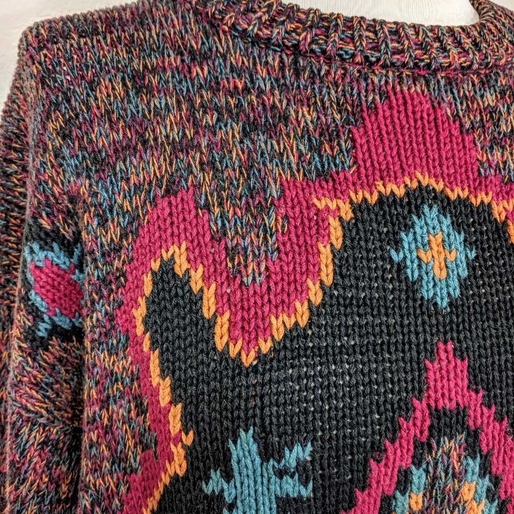 Multicolor Geometric Pattern Sweater - image 5